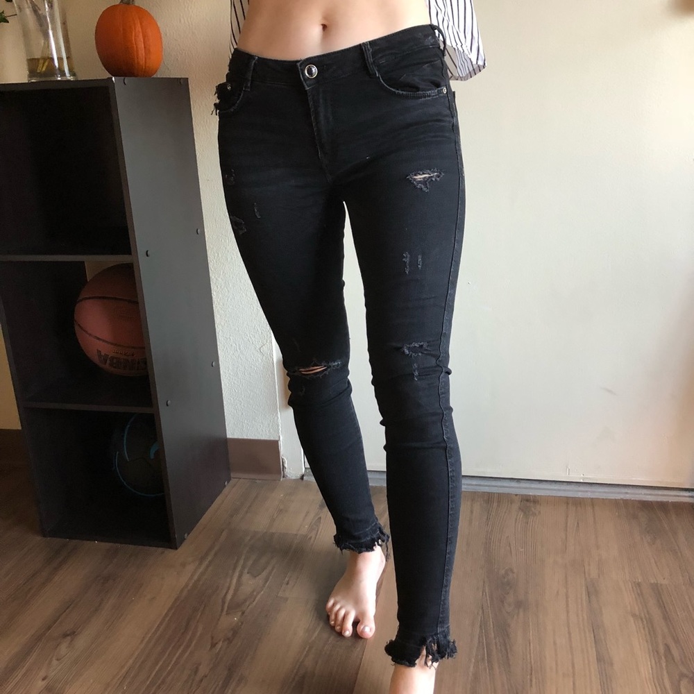 Zara distressed jeans